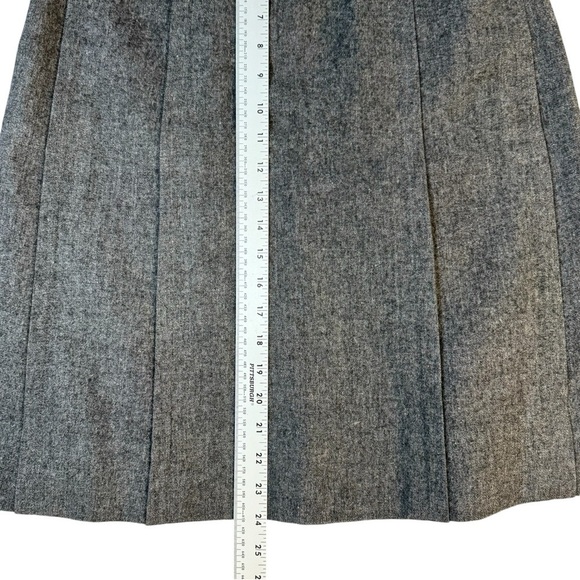 Vintage Union Saks Fifth Avenue Gray Wool Unlined Skirt - Picture 5 of 6